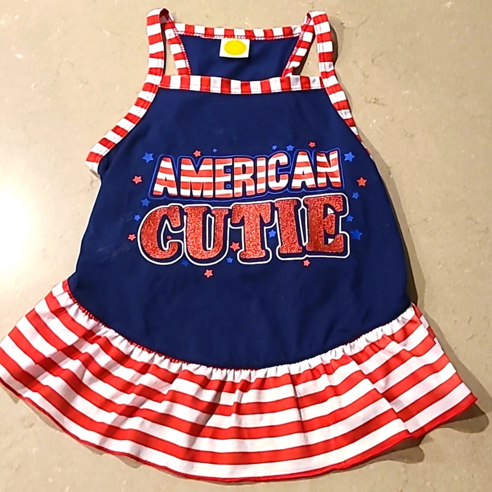 American Cutie Dog Shirt, sz L